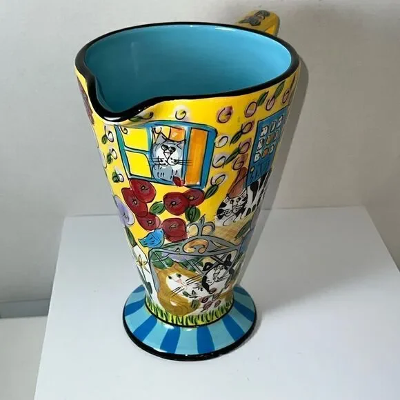 Catzilla Pedestal Pitcher By Candace Reiter